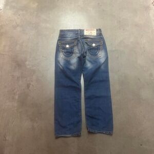 Y2K true religion Rocco big T‎ mens thick stitch button flap jeans skater  30